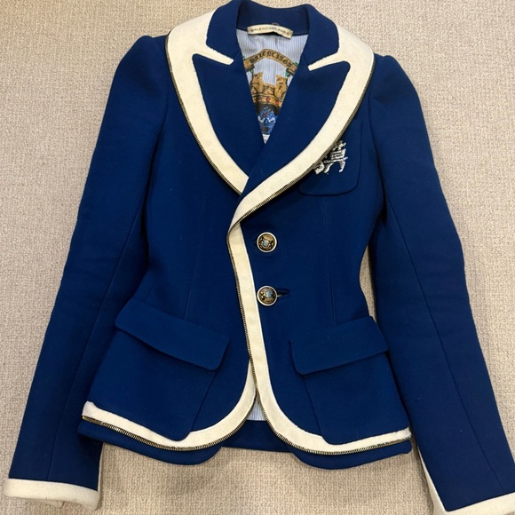 Balenciaga by Nicholas Ghesquiere Fall 2007 Runway Blue Blazer - Picture 2 of 7